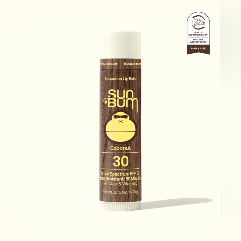 Free when you bundle 2 or more items! SunBum Coconut Sunscreen Lip Balm SPF 30🏖️
